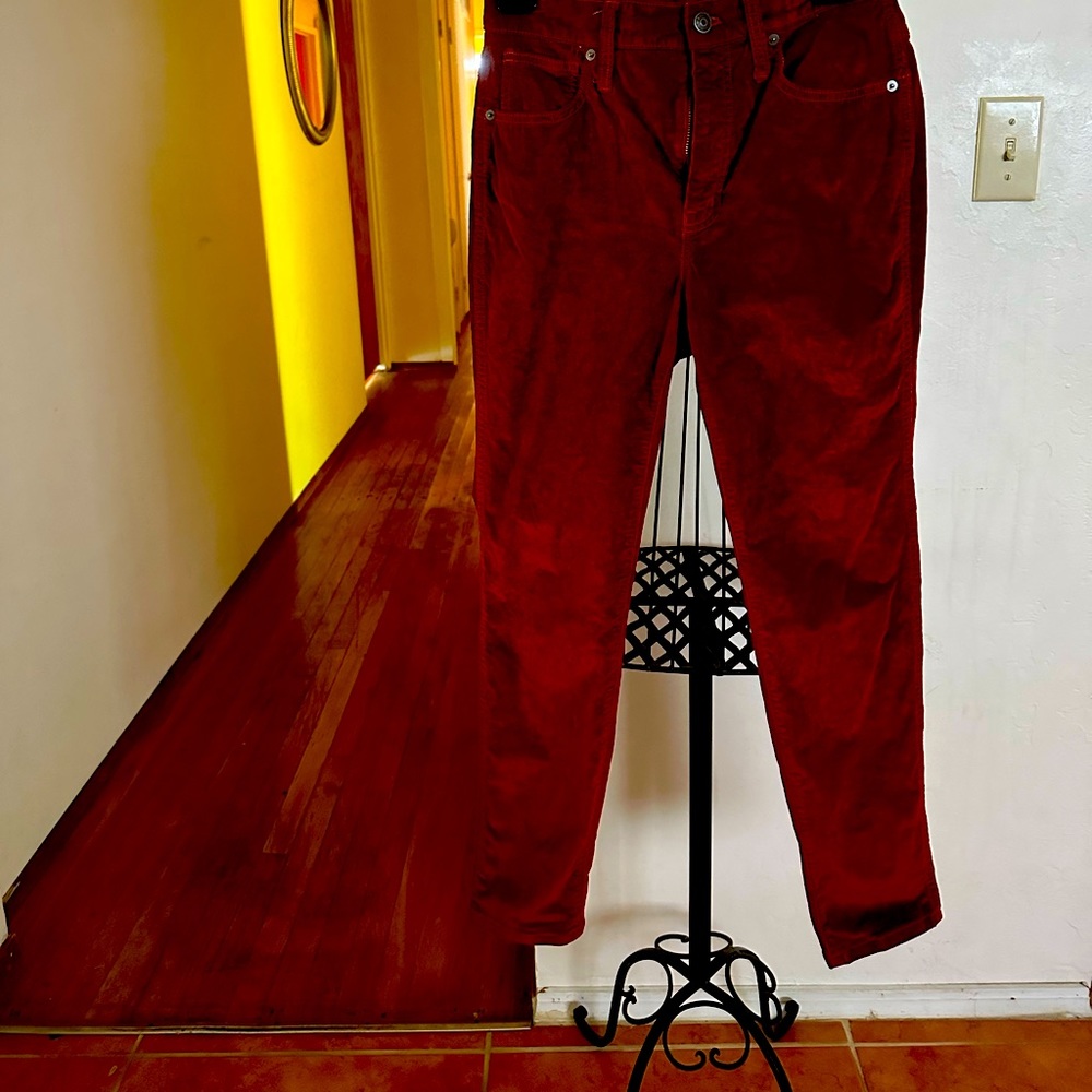 Madewell corduroy pants. Beautiful rust color.